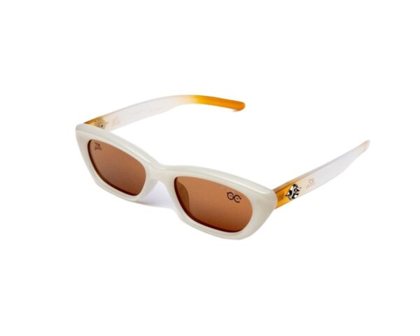 Light Beige Unisex Cat-eye Sunglasses
